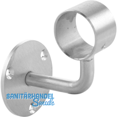 Bar-Reling Wandstütze gekröpft für Rohr-ø 38 mm, H:105 mm, Edelstahl geschliffen Bar-Reling Wandstütze gekröpft für Rohr-ø 38 mm, H:105 mm, Edelstahl geschliffen