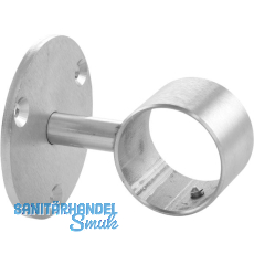 Bar-Reling Wandst�tze gerade f�r Rohr-� 38 mm, T 75,5 mm, Edelstahl geschliffen