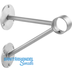 Bar-Reling Wandstütze mit Diagonalstreben für Rohr-ø 38 mm,Edelstahl geschliffen Bar-Reling Wandstütze mit Diagonalstreben für Rohr-ø 38 mm,Edelstahl geschliffen