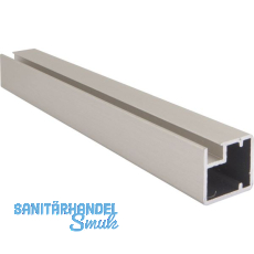 ALUMIS Alurahmenprofil schmal, L�nge 2500 per Stange, Edelstahl Effekt