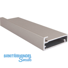 ALUMIS Alurahmenprofil breit, L�nge 2500 per Stange, Edelstahl Effekt