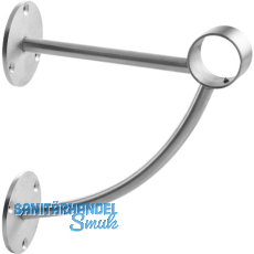 Bar-Reling Wandst�tze m. Diagonalstrebe f�r Rohr-� 38 mm, Edelstahl geschliffen