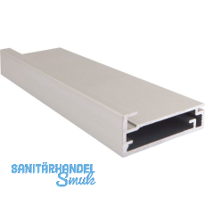ALUMIS Alurahmenprofil breit, 2. Dichtungsnut, Länge 2500 mm, Edelstahl Effekt ALUMIS Alurahmenprofil breit, 2. Dichtungsnut, Länge 2500 mm, Edelstahl Effekt