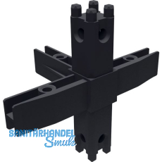 ALUMIS Smartcube Eckknoten 5s Zamak schwarz ALUMIS Smartcube Eckknoten 5s Zamak schwarz
