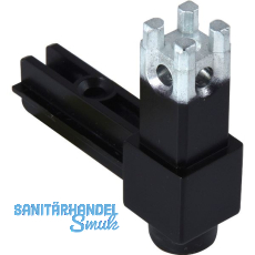 ALUMIS Smartcube Eckknoten 2s mit Stellfuß Zamak schwarz ALUMIS Smartcube Eckknoten 2s mit Stellfuß Zamak schwarz