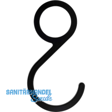 SIMAUSROM Haken f�r Schrankrohr rund D25 mm Aluminium schwarz matt