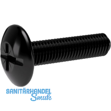 Spezialschraube SO Oval 4/5/6, f�r Schrankrohrlager, M6 x 25mm, Stahl schwarz