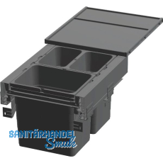 NINKA Abfalltrennsystem eins2pack Push-to-open KB 450 mm Dunkelgrau NINKA Abfalltrennsystem eins2pack Push-to-open KB 450 mm Dunkelgrau