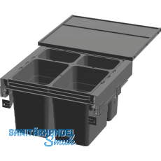 NINKA Abfalltrennsystem eins2pack Push-to-open KB 600 mm Dunkelgrau