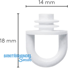 LEHA Feststeller Karniese Kunststoff weiß LEHA Feststeller Karniese Kunststoff weiß