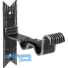 Wandhalter Vorhangstange Rustikal doppell�ufig Schmiedeeisen schwarz