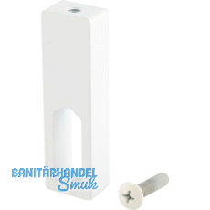 Schrankrohrlager - Mitteltr�ger Ninos, Aluminium wei� matt lackiert