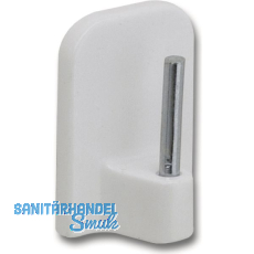 Selbstklebehaken f�r Vitragenstangen, Stift � 2 mm, Kunststoff wei�