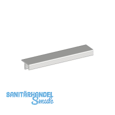 ALUMIS Frontrahmenprofil 1 zum Einnuten 5000 mm Aluminium silber eloxiert