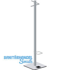 Garderobenständer 0984 mit 4 Haken und Schirmring, Höhe 1670 mm, Edelstahl/Stahl Garderobenständer 0984 mit 4 Haken und Schirmring, Höhe 1670 mm, Edelstahl/Stahl