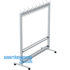 RONTEC Reihen-Garderobenst�nder 960 mm Aluminium natur eloxiert