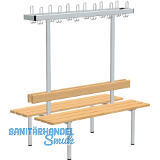 RONTEC Sitzbankst�nder doppelseitig 1500 mm Alu natur eloxiert
