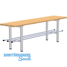 RONTEC Sitzbank freistehend mit Schuhablage 1000 mm Alu natur eloxiert