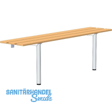 RONTEC Sitzbank wandbefestigt 1500 mm Alu natur eloxiert