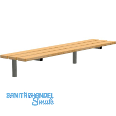 RONTEC Sitzbank wandhängend 1500 mm Stahl/Buche RONTEC Sitzbank wandhängend 1500 mm Stahl/Buche