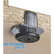 CAMAR H�henversteller zum Einbohren 304, �28, Tragkraft 400KG, Zamak/KS schwarz