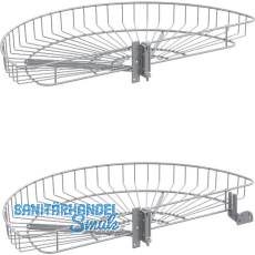 VS COR Wheel Eckschrank-Drehboden 2/4-Kreis Set Classic 650 mm Silber VS COR Wheel Eckschrank-Drehboden 2/4-Kreis Set Classic 650 mm Silber