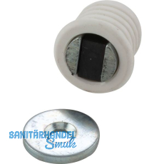 MACO Einbohrmagnetschnapper Type 14, � 14mm, Kunststoff wei�