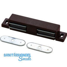 MACO Doppelmagnetschnapper Type 4.2, Haltekraft 4 kg, 1 Loch, Kunststoff braun MACO Doppelmagnetschnapper Type 4.2, Haltekraft 4 kg, 1 Loch, Kunststoff braun