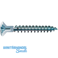 SPAX Senkkopf 5.0x 60 Vollgewinde Pozidriv 2 mit Kopflochbohrung Wirox-Silber