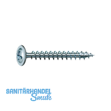 SPAX R�ckwandschraube mit Linse 4.0x 25 Vollgewinde Pozidriv 2 Wirox-Silber