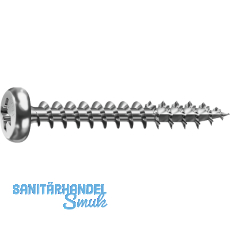 SPAX Halbrundkopf 4.0x 45 Vollgewinde Pozidriv 2 Wirox-Silber mit Bewertung