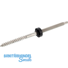 Stockschraube M12x300 mit EPDM-Dichtung - Edelstahl A2 vormontiert