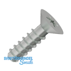 DIN7982C 3.5x 13 Pozi Kreuzschlitz verzinkt Senkkopf-Blechschraube ~ISO 7050