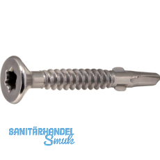 Flügelbohrschrauben 5.5X55 Torx 30 verzinkt, weiß passiviert, Senkkopf Flügelbohrschrauben 5.5X55 Torx 30 verzinkt, weiß passiviert, Senkkopf