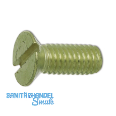 ~ISO2009 M10x 40 Messing blank Senkschraube mit Schlitz (DIN963A)