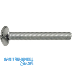 Kombischraube M 6x 45 verzinkt mit Pozidriv Kreuzschlitz und Schlitz