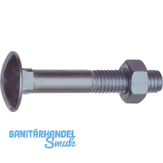 DIN603 M16x 90 verzinkt Torbandschraube mit Mutter DIN603 M16x 90 verzinkt Torbandschraube mit Mutter