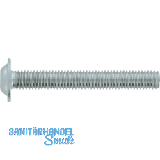 ISO7380-2 010.9 M 6x 14 verzinkt-blau Linsenschraube mit Flansch und ISK