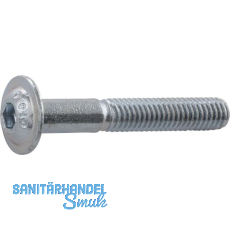 ISO7380-2 010.9 M 6x 35 verzinkt-blau Linsenschraube mit Flansch und ISK