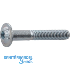 ISO7380-2 010.9 M 5x 30 verzinkt-blau Linsenschraube mit Flansch und ISK