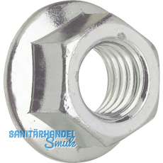 Sechskant-Ripp-Mutter Kl.10 M 6 zinklamellenbeschichtet