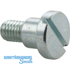 DIN923 4.8/5.8 M10x10 verzinkt Flachrundschraube mit Schlitz und Ansatz