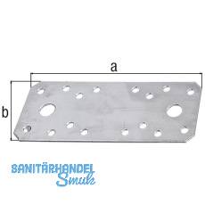 GAH Flachverbinder 2.5x55x133mm Stahl sendzimirverzinkt mit CE-Kennzeichnung GAH Flachverbinder 2.5x55x133mm Stahl sendzimirverzinkt mit CE-Kennzeichnung