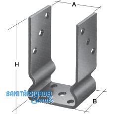 Pfostenlasche U-Form 91 mm feuerverzinkt