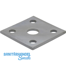 PITZL 5-Lochplatte für Gewinde M24 100x100x6 ZiNiP beschichtet PITZL 5-Lochplatte für Gewinde M24 100x100x6 ZiNiP beschichtet