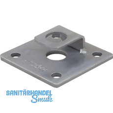 PITZL 5-Lochplatte f�r M24 mit Sicherungslasche 80x80x5 ZiNiP beschichtet