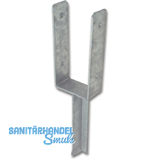 Pfostenträger U-Form mit T-Eisen 91 mm feuerverzinkt Pfostenträger U-Form mit T-Eisen 91 mm feuerverzinkt