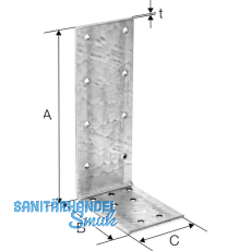 SIMPSON Winkelverbinder AJ 80416 / 164x84x80mm feuerverzinkt