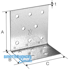 SIMPSON Winkelverbinder ANP 80x80x2.5x60mm feuerverzinkt ( ANP258860 )