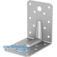 GH Winkelverbinder 65/ 90S mit Steg / 90x65x90x2,5 - Edelstahl A4